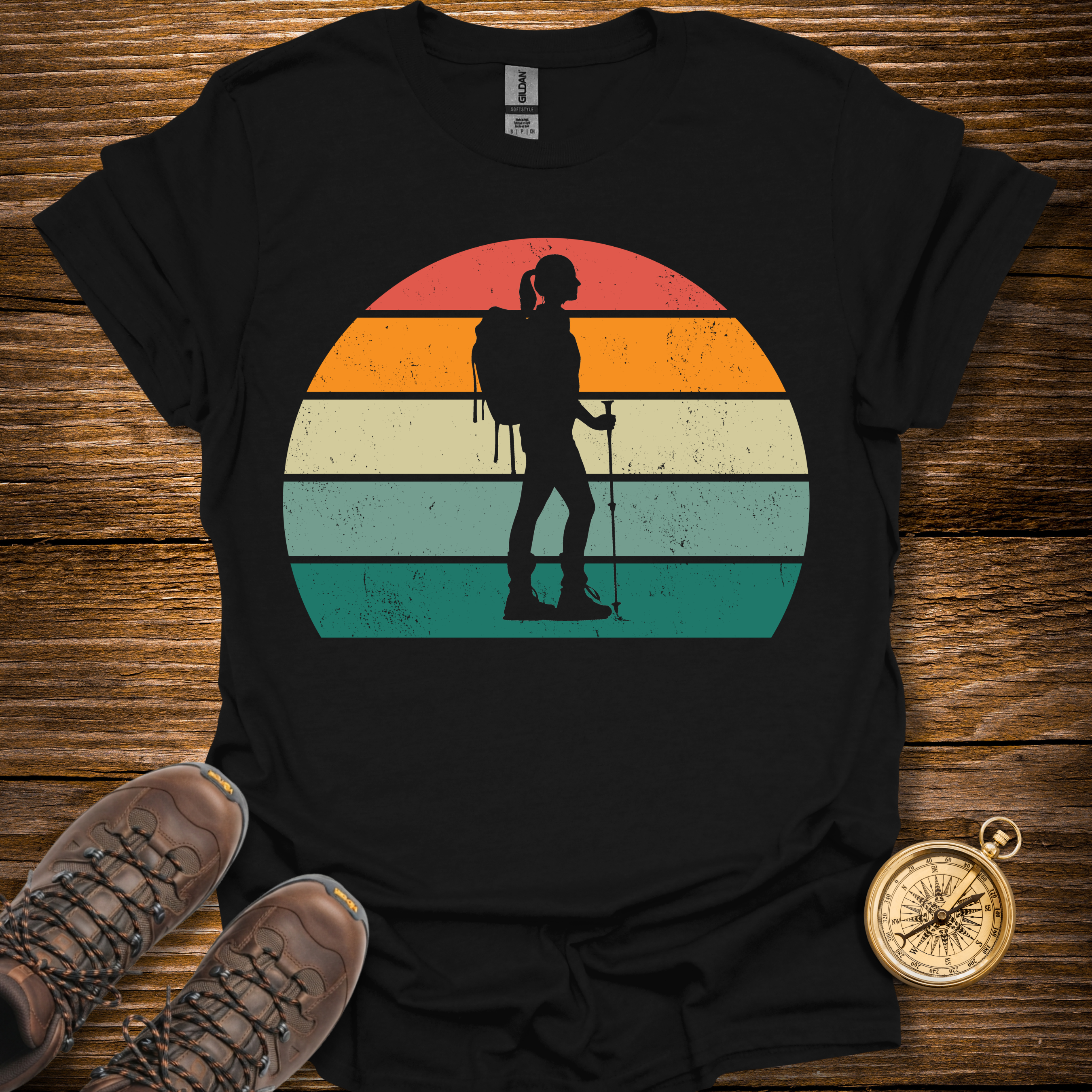 Sunset Hiker Woman T-Shirt