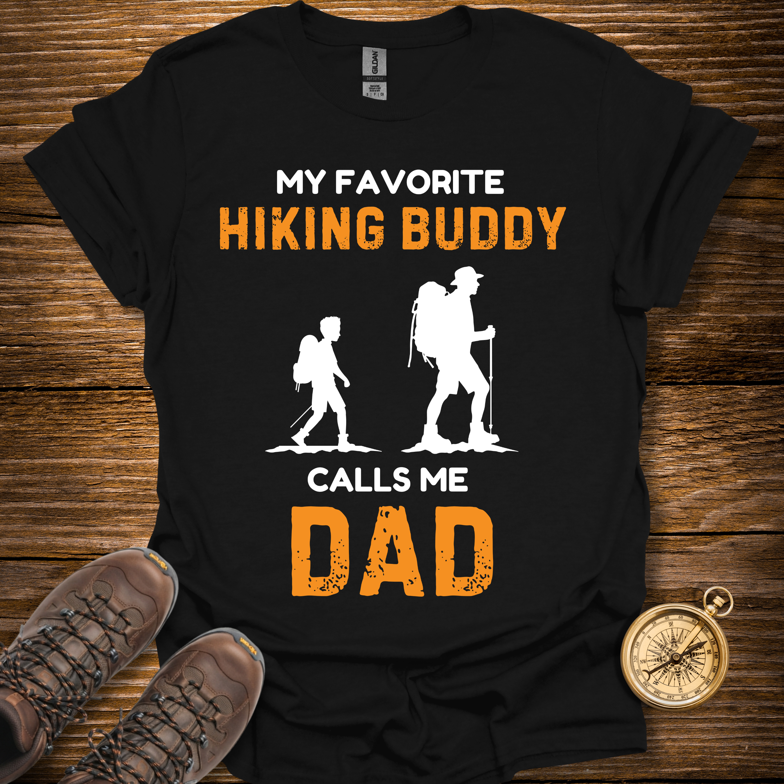 Favorite Hiking Buddy Dad T-Shirt