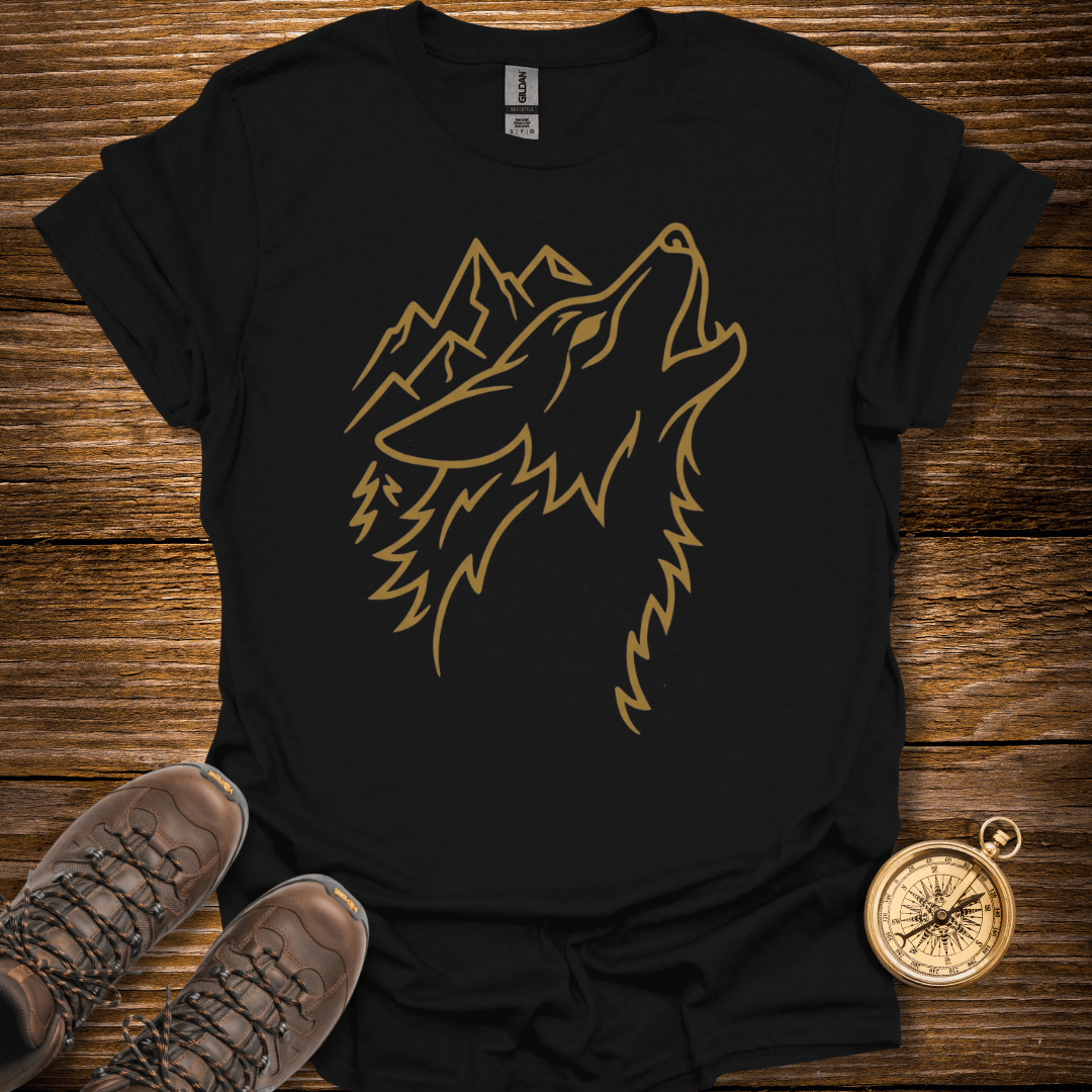 Wolf And Mountains T-Shirt