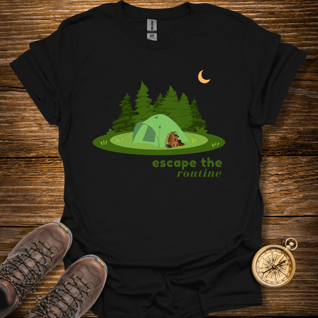 Escape The Routine Camping T-Shirt