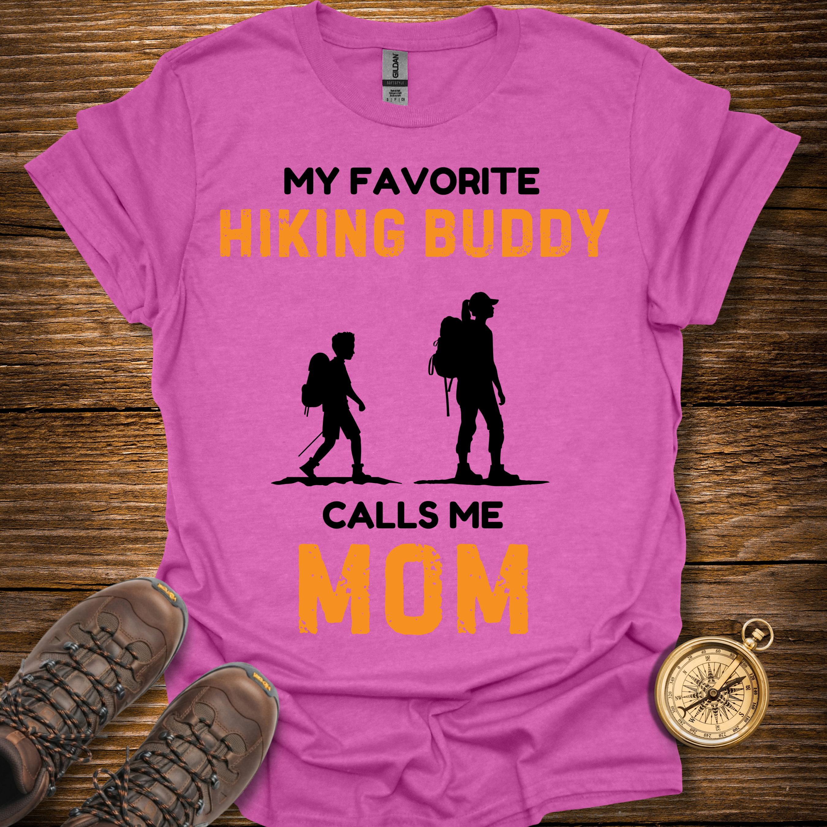 Favorite Hiking Buddy Mom T-Shirt