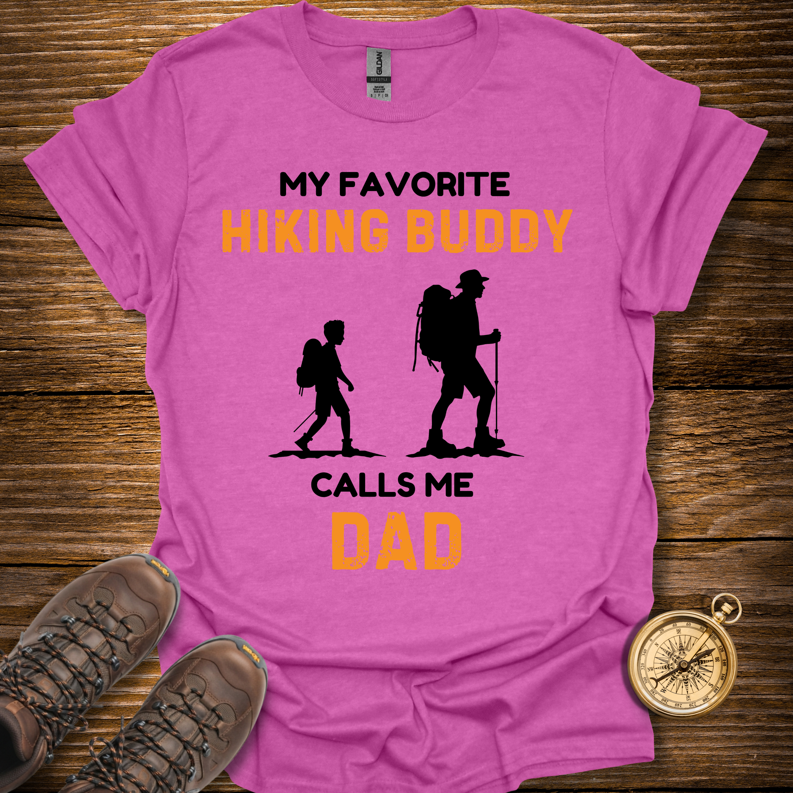 Favorite Hiking Buddy Dad T-Shirt
