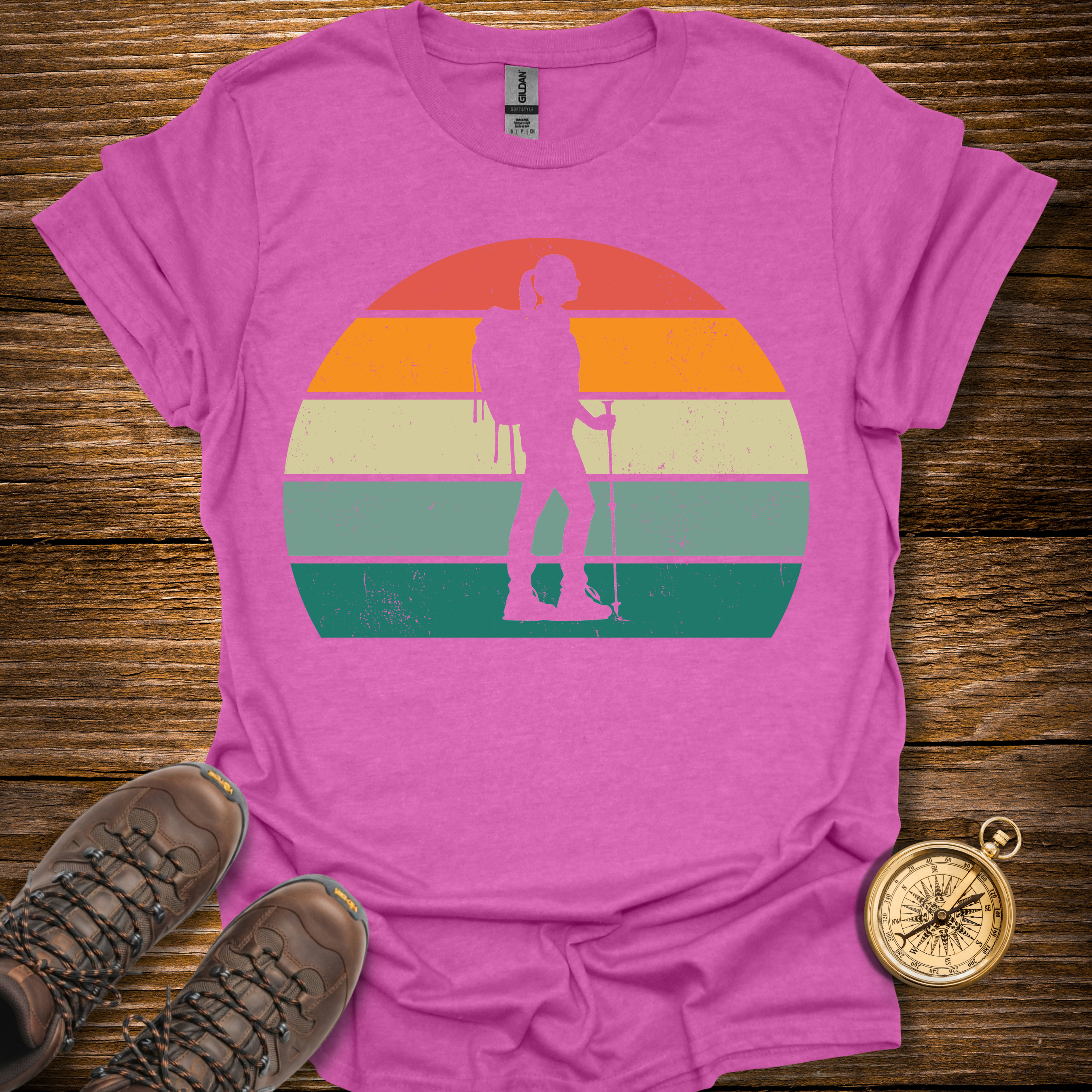 Sunset Hiker Woman T-Shirt