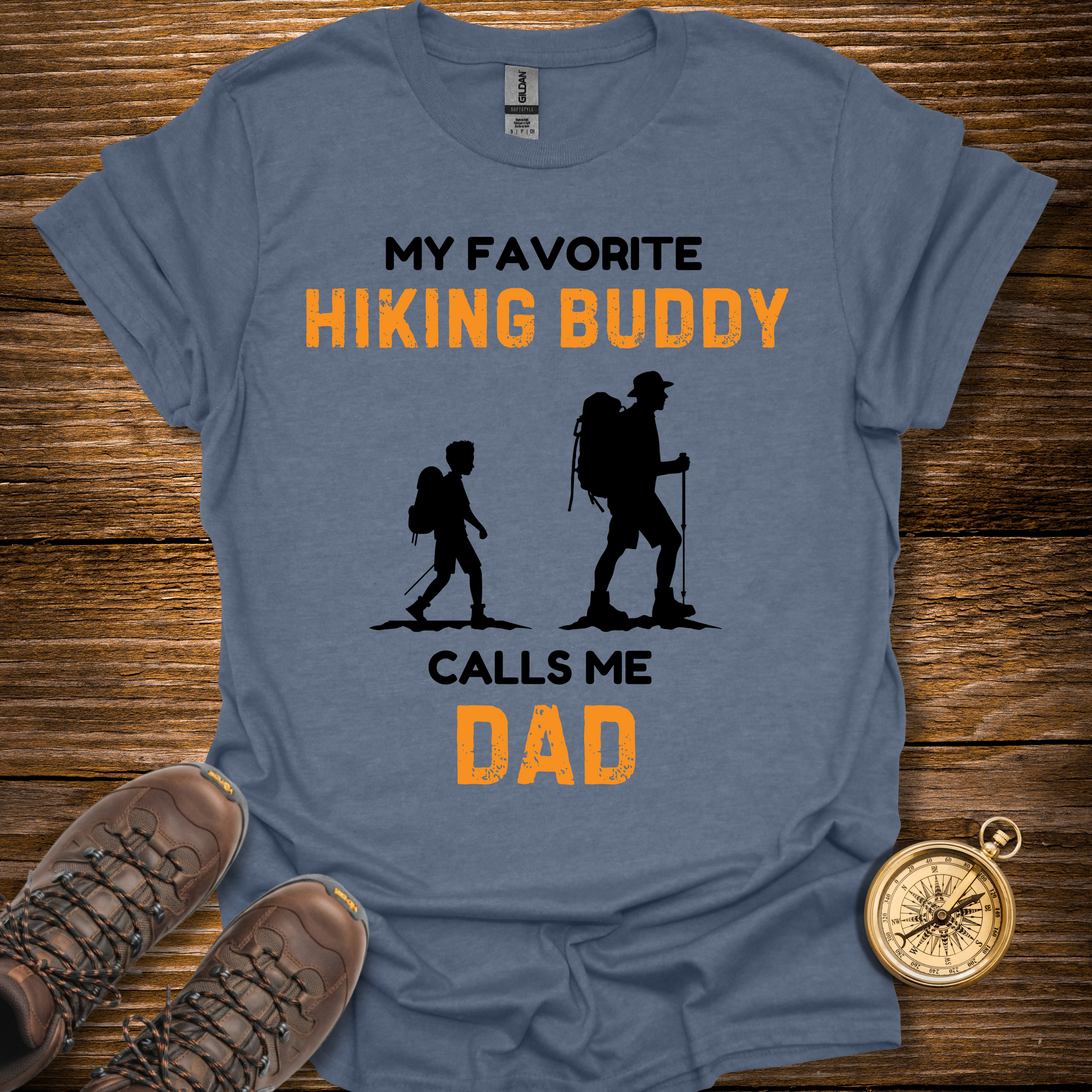 Favorite Hiking Buddy Dad T-Shirt