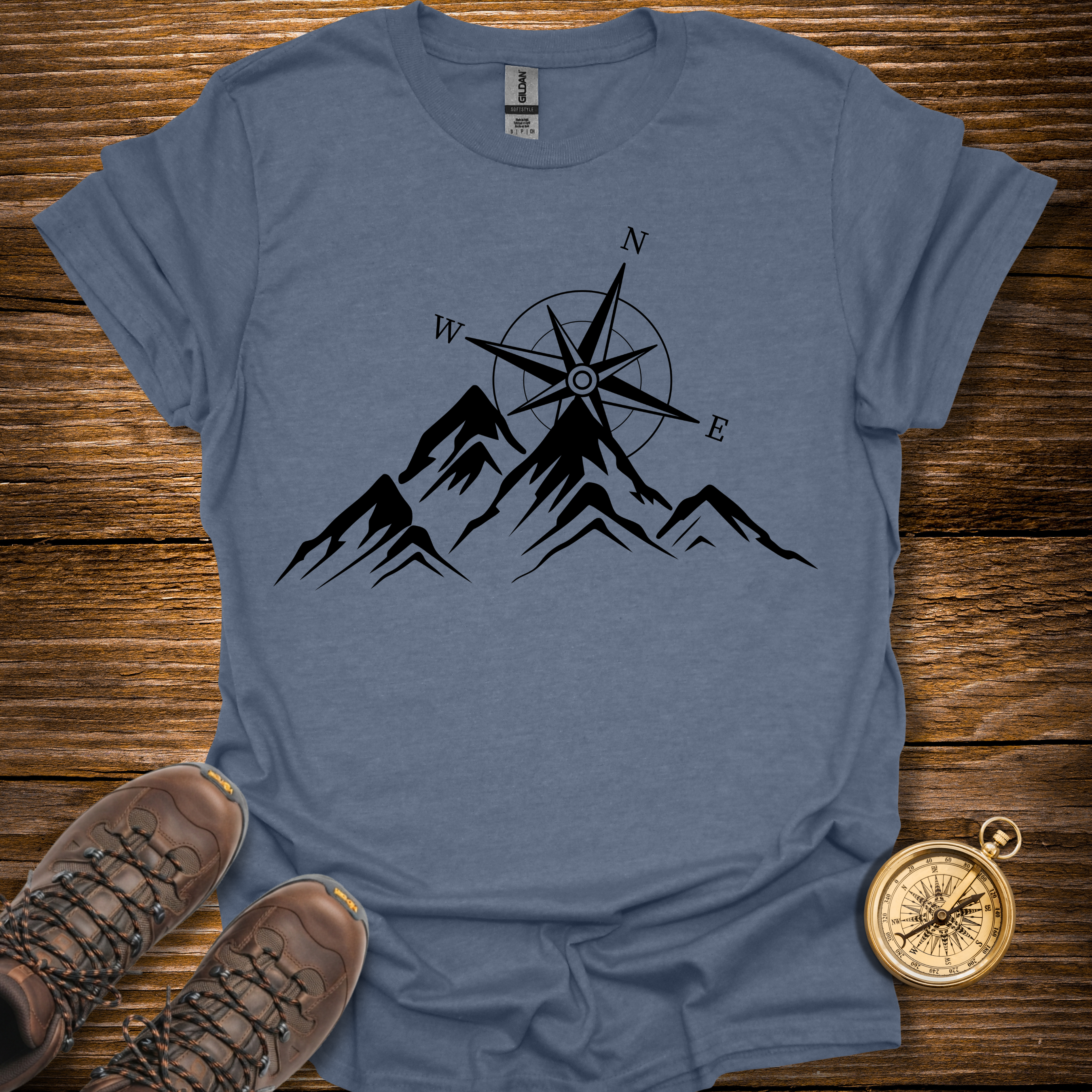 Compass And Mountains T-Shirt