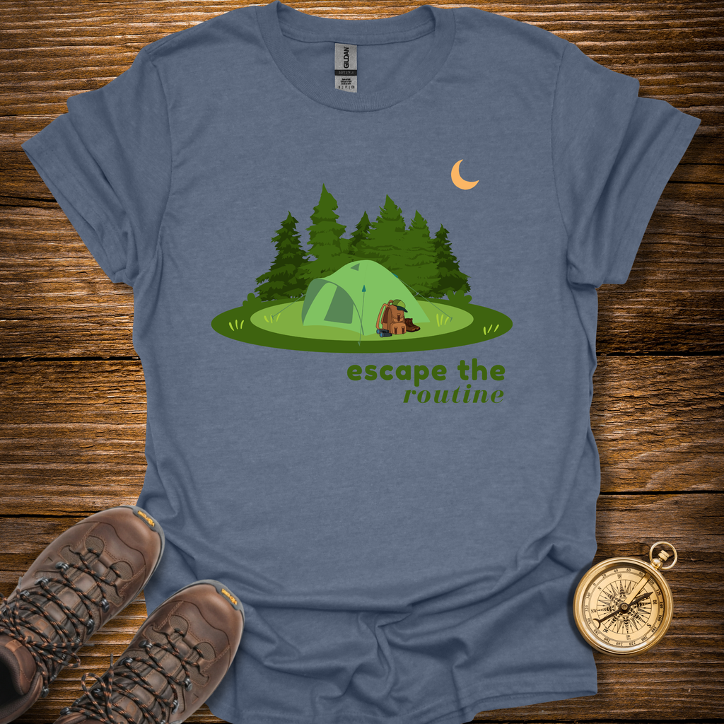 Escape The Routine Camping T-Shirt