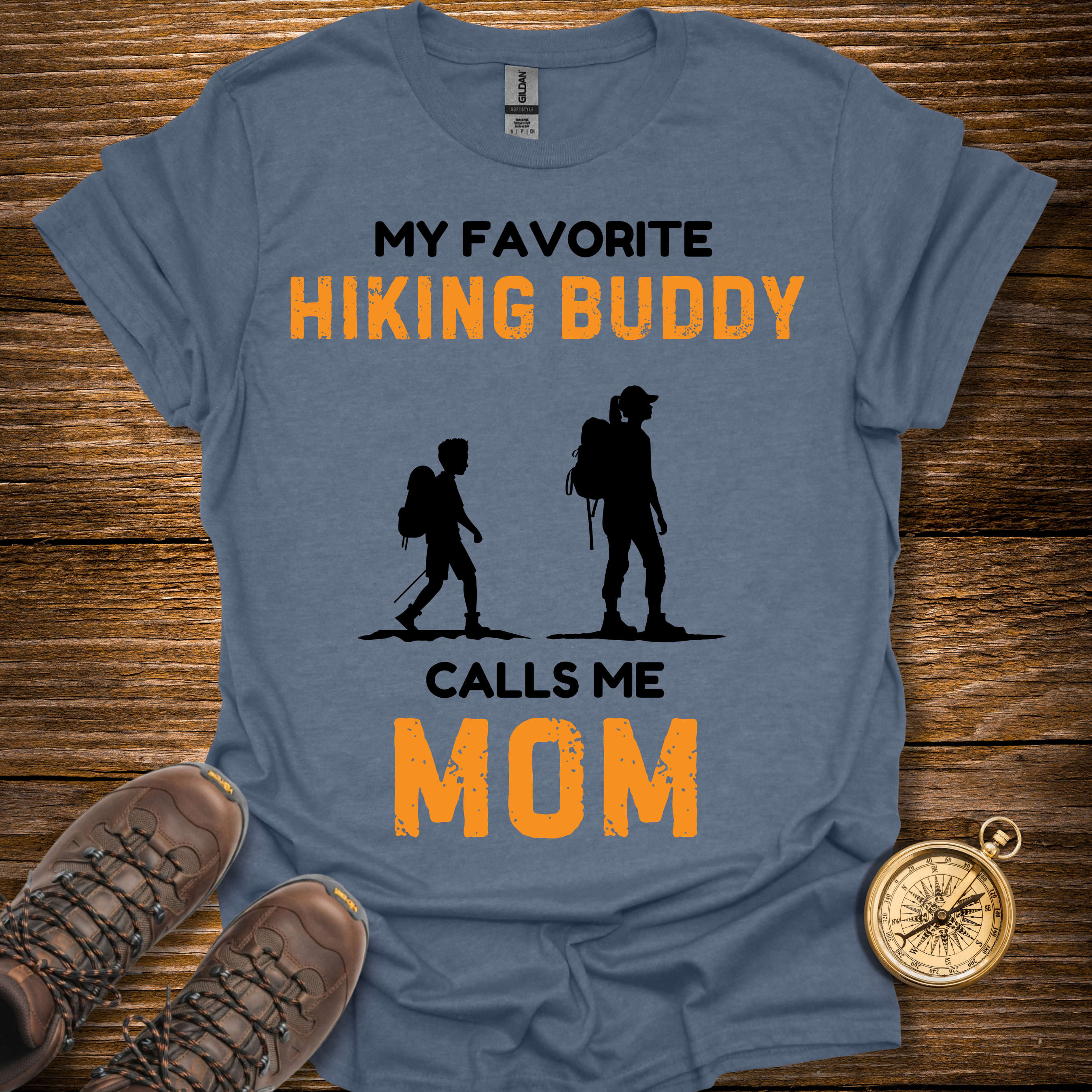 Favorite Hiking Buddy Mom T-Shirt