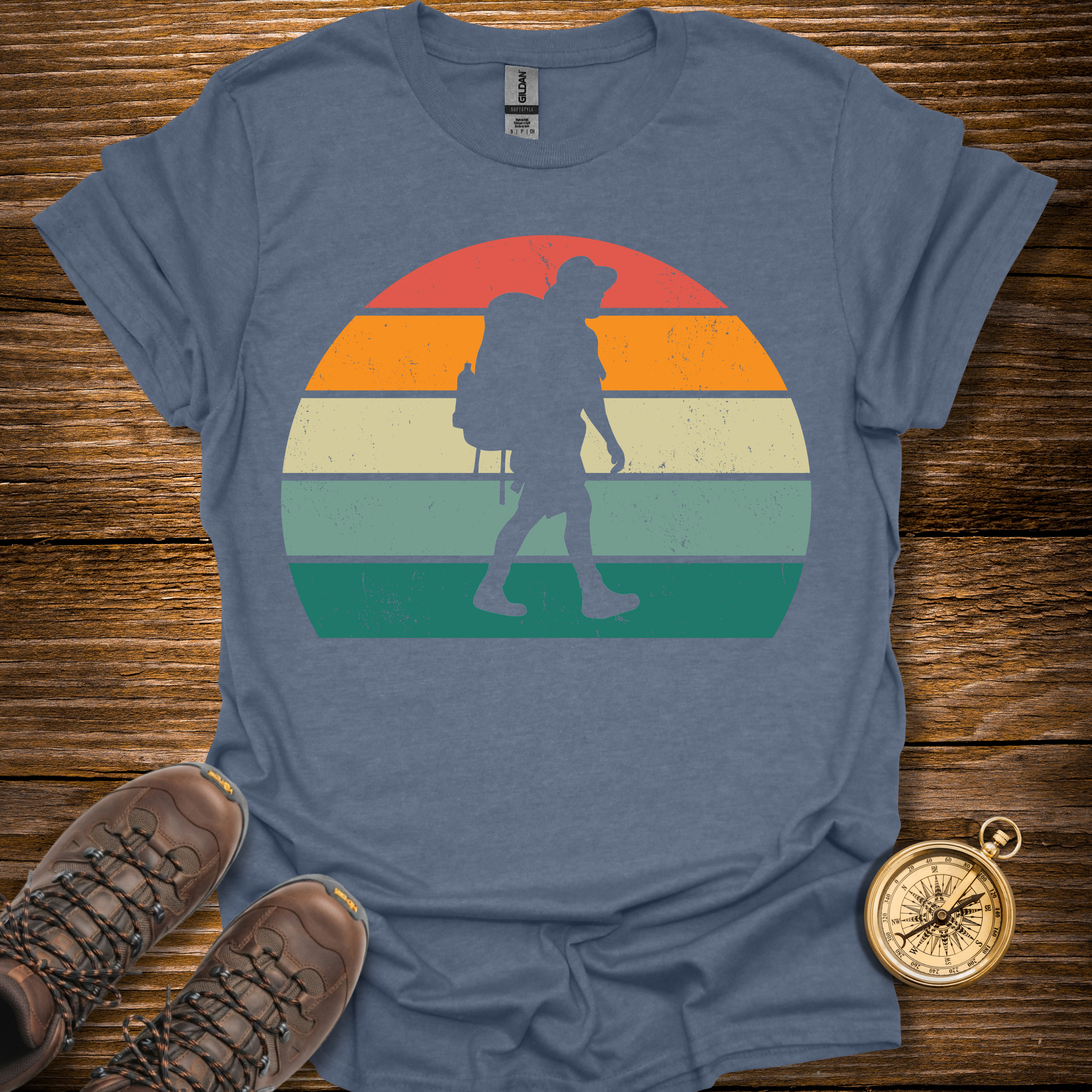 Sunset Hiker Man T-Shirt