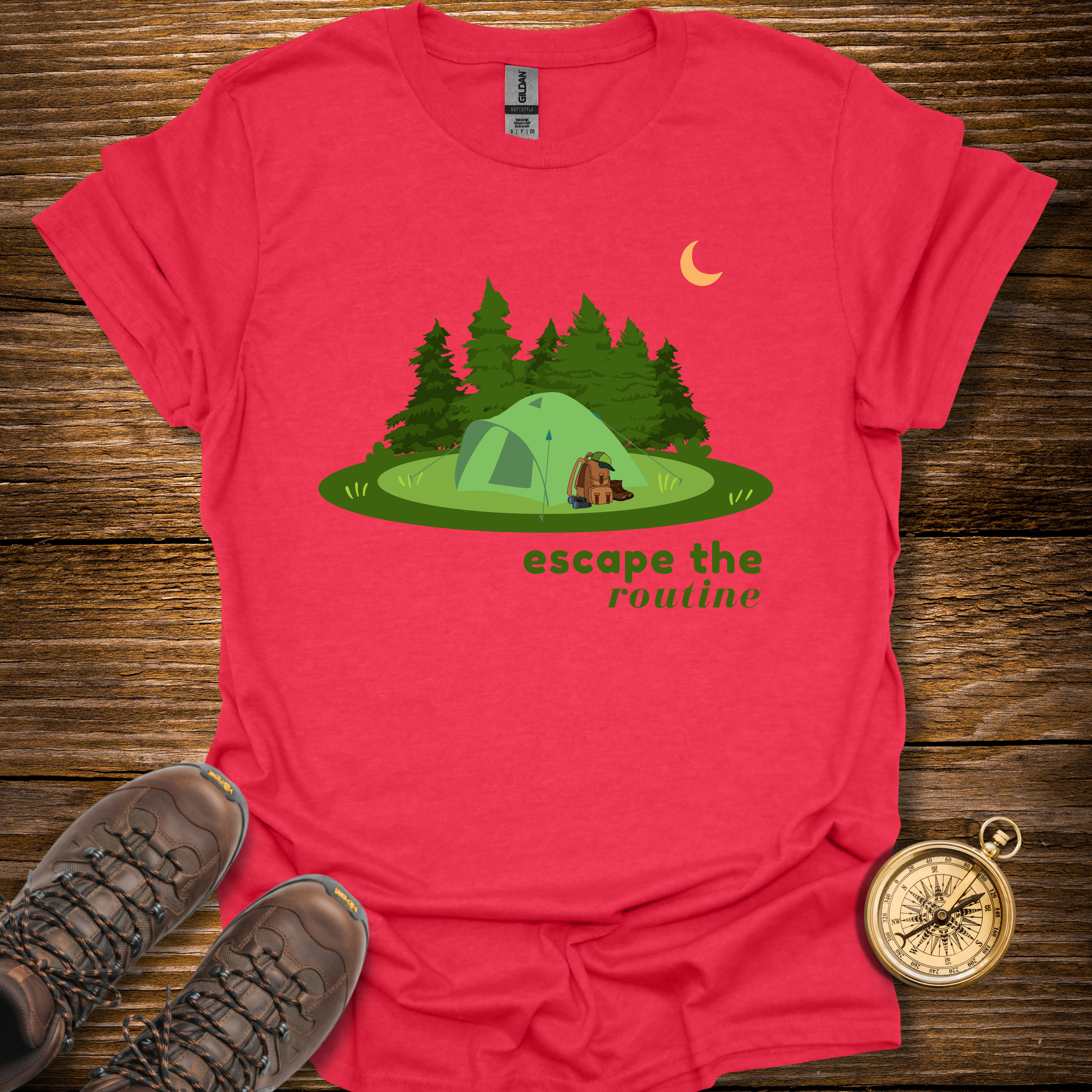 Escape The Routine Camping T-Shirt
