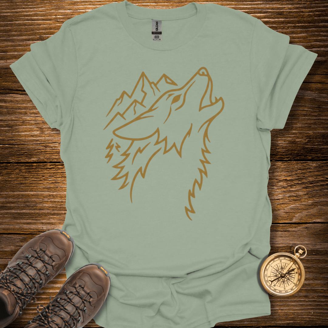Wolf And Mountains T-Shirt