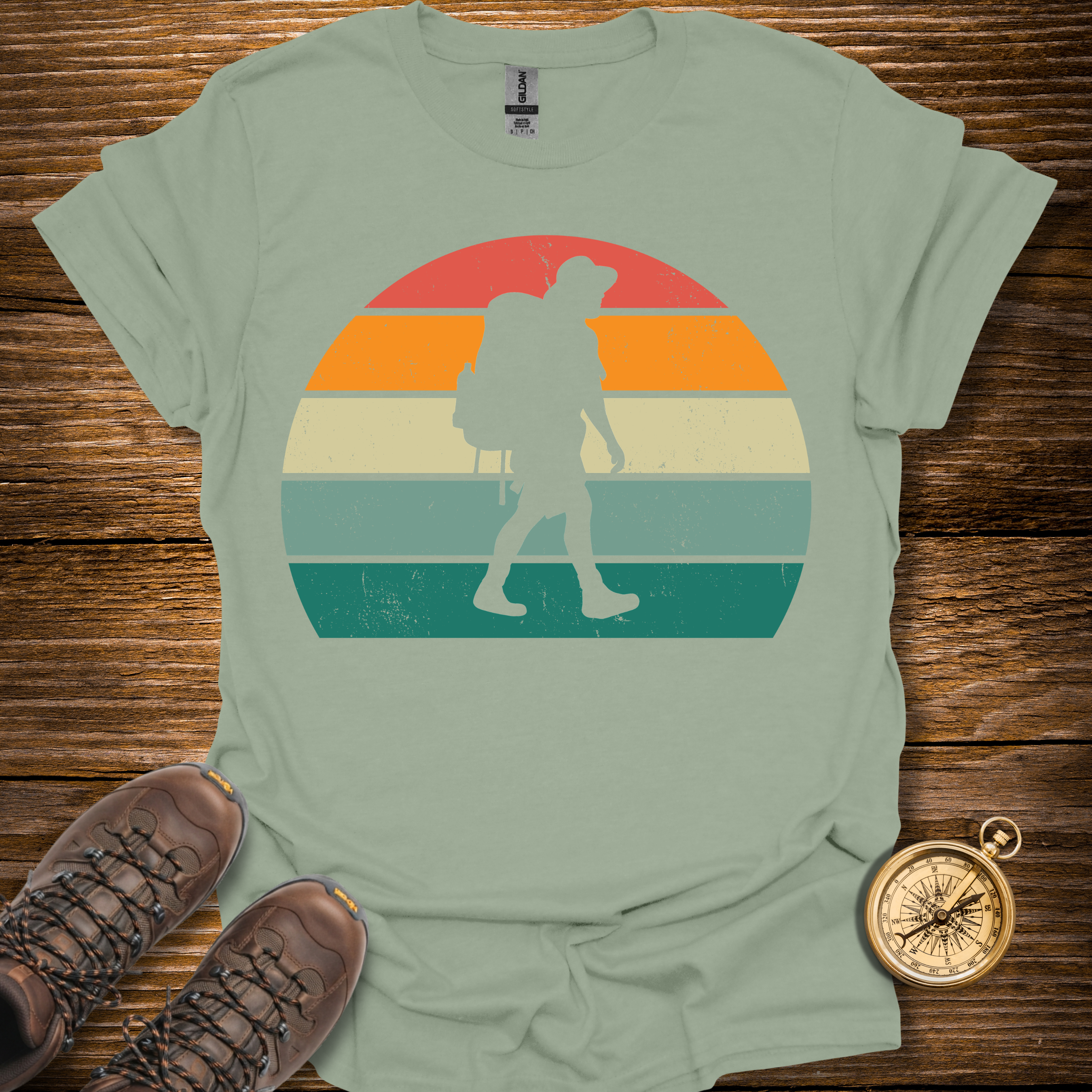 Sunset Hiker Man T-Shirt