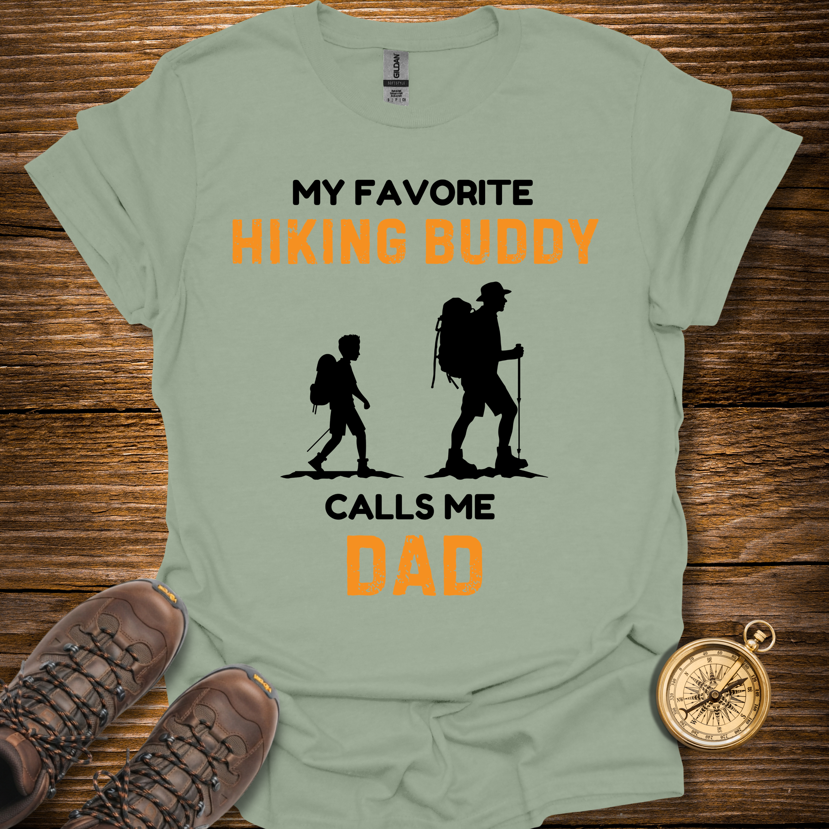 Favorite Hiking Buddy Dad T-Shirt