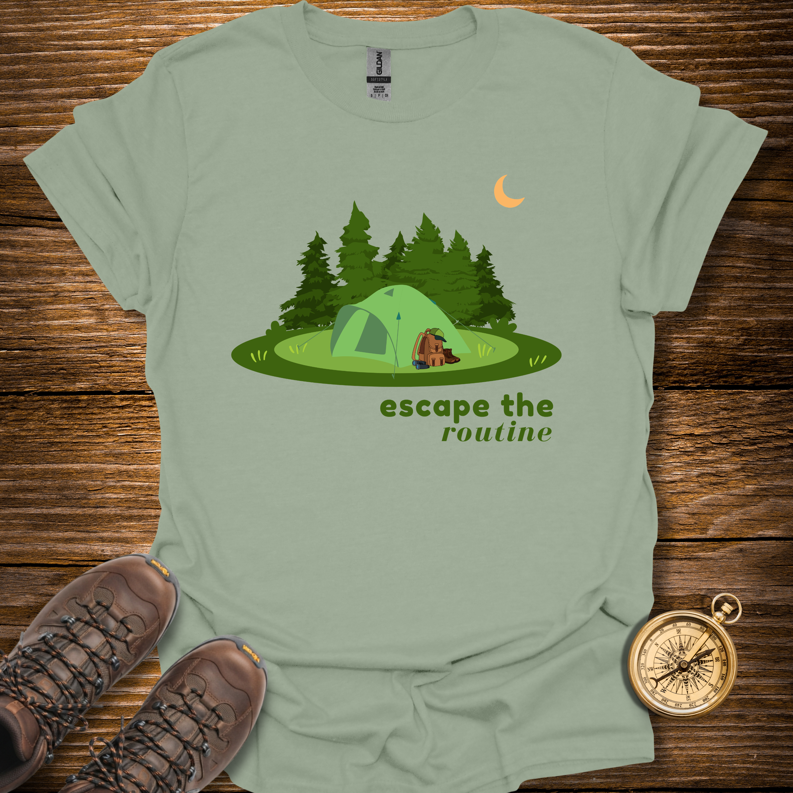 Escape The Routine Camping T-Shirt