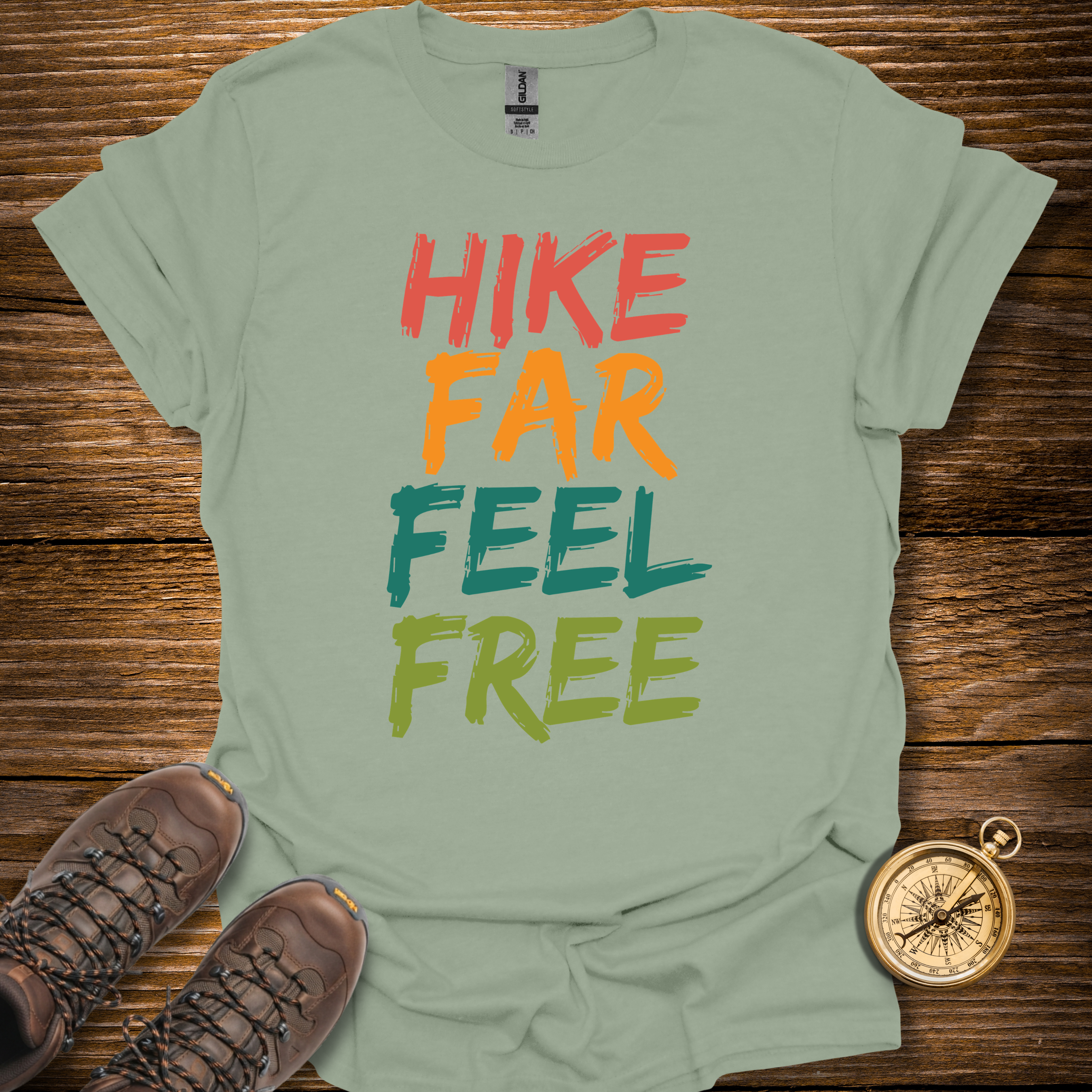 Hike Far Feel Free T-Shirt