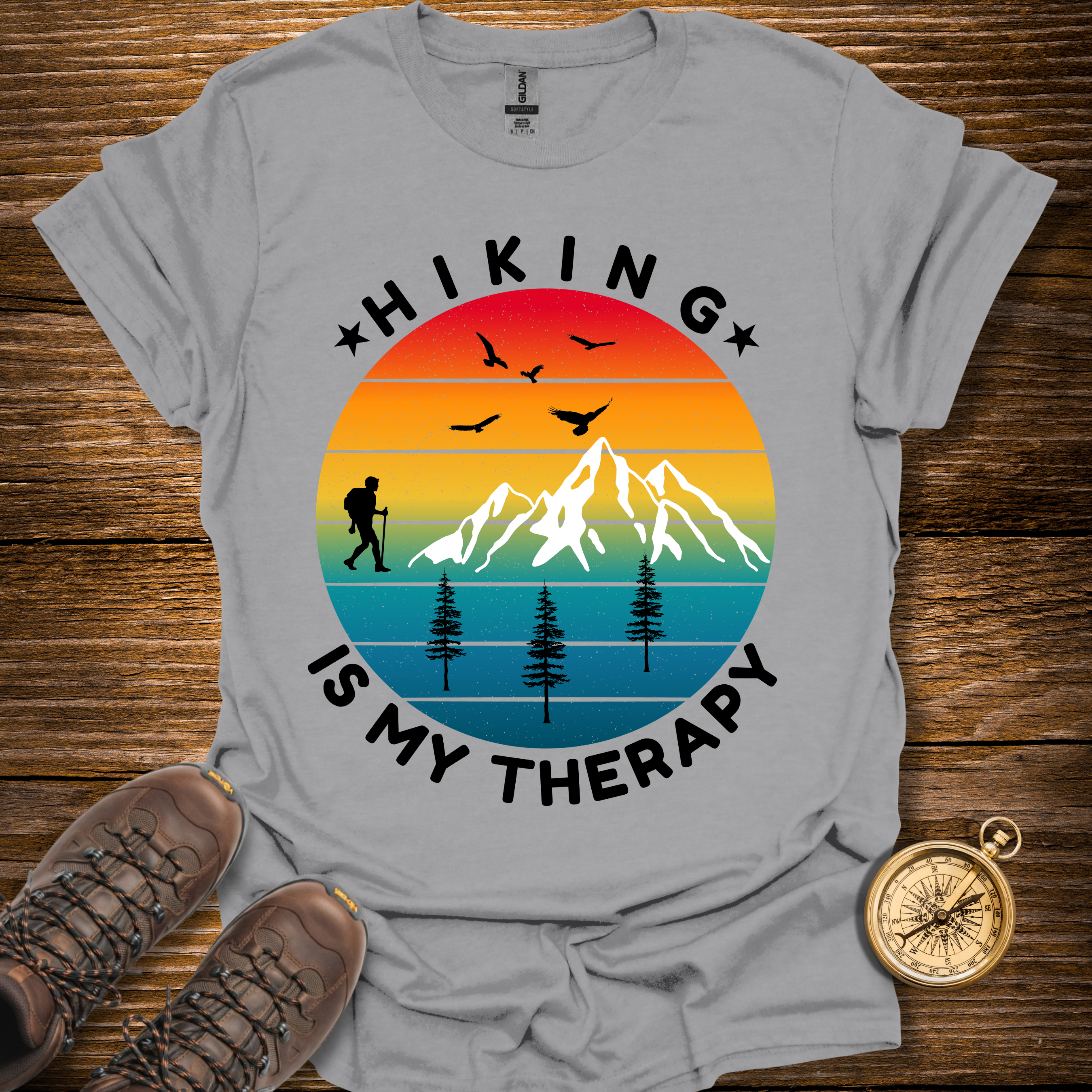 Hiking Is My Therapy T-Shirt