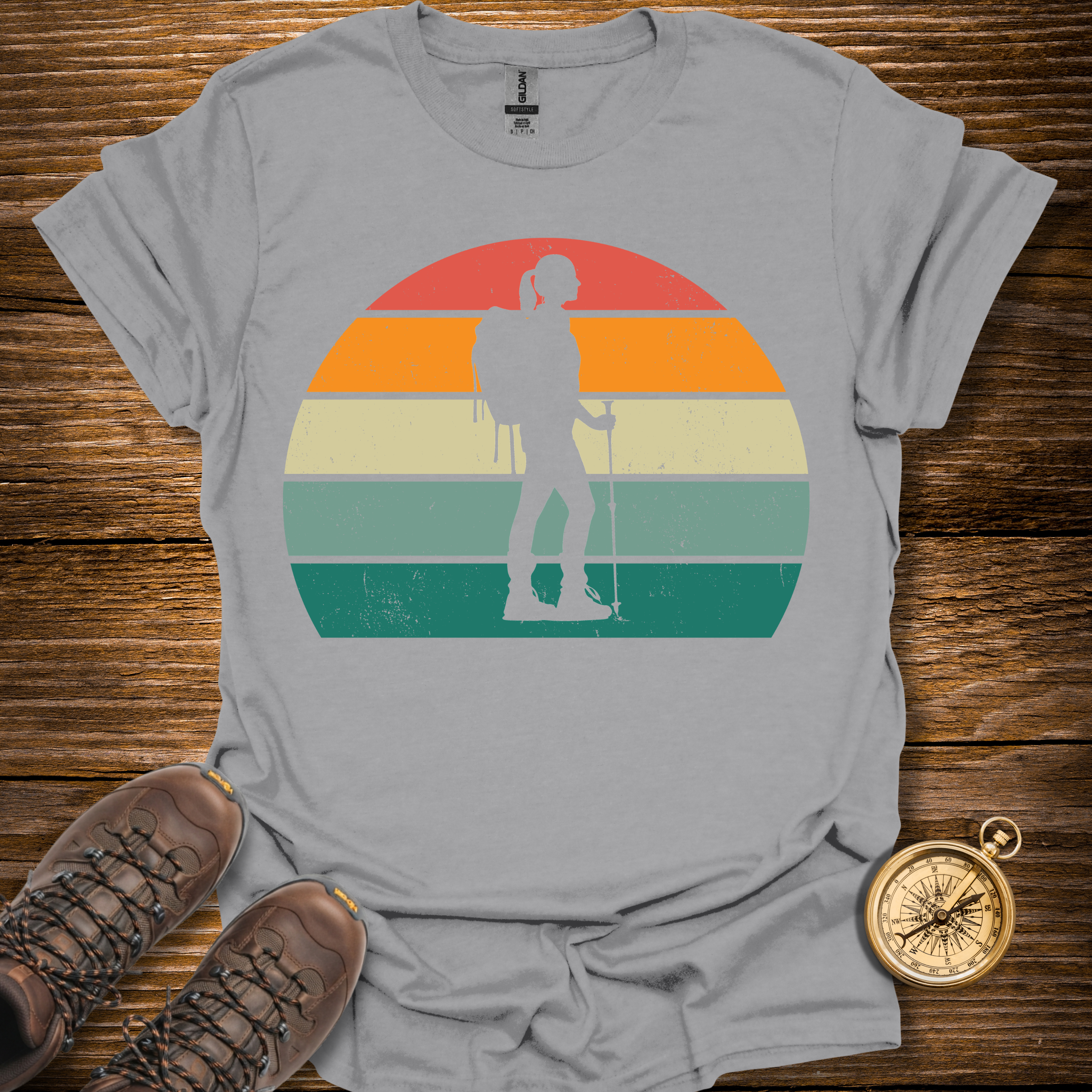 Sunset Hiker Woman T-Shirt