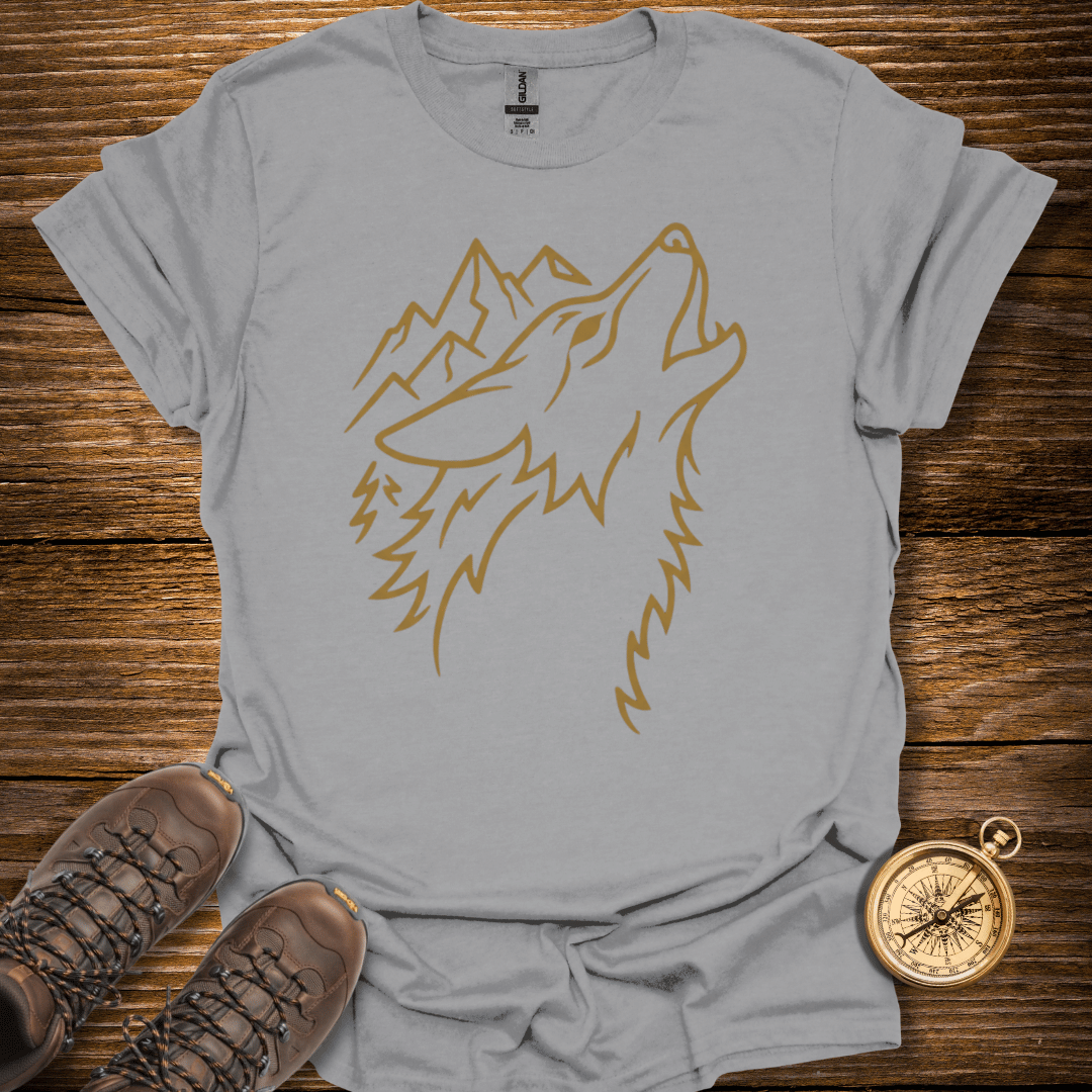Wolf And Mountains T-Shirt